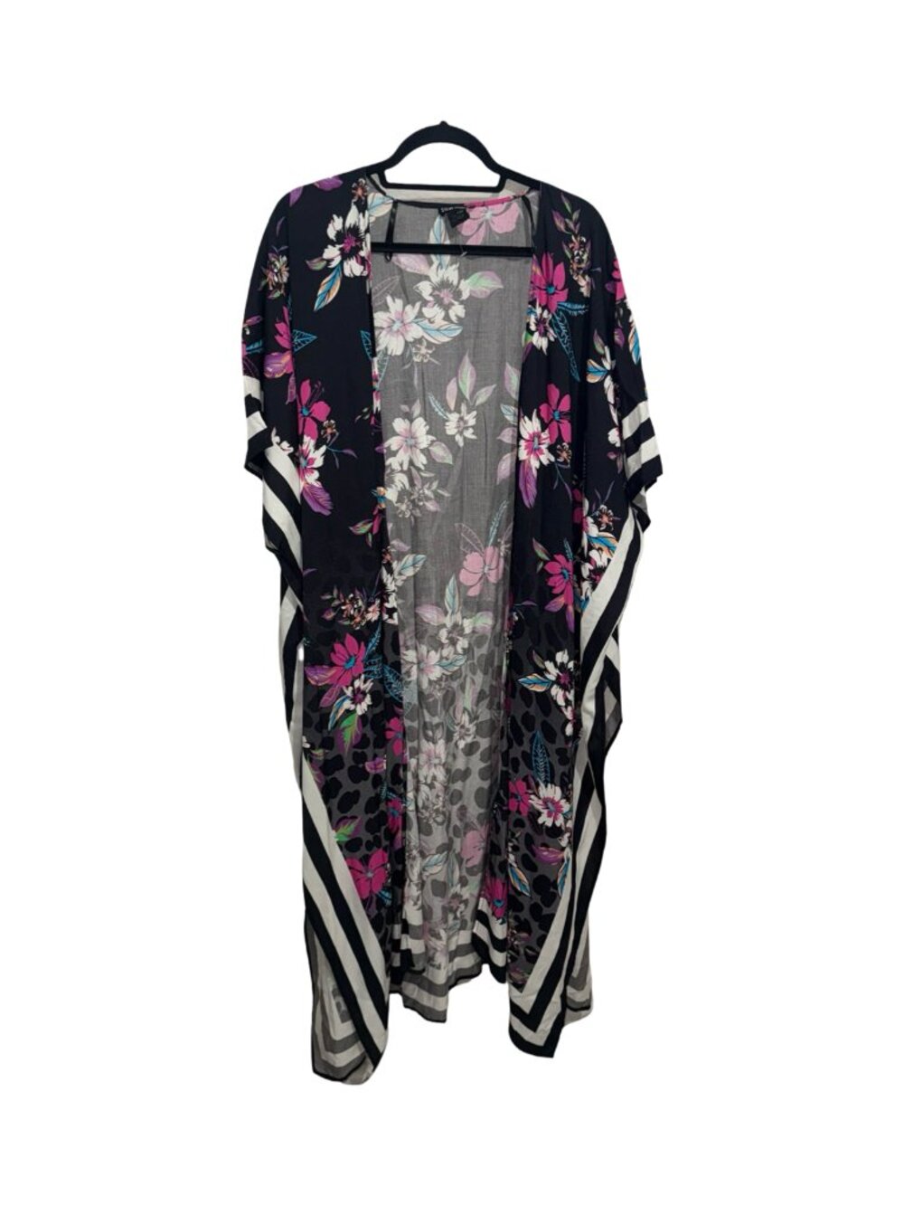 Steve Madden Floral Kimono Robe Swim Cover/Duster Sz One Size NWT